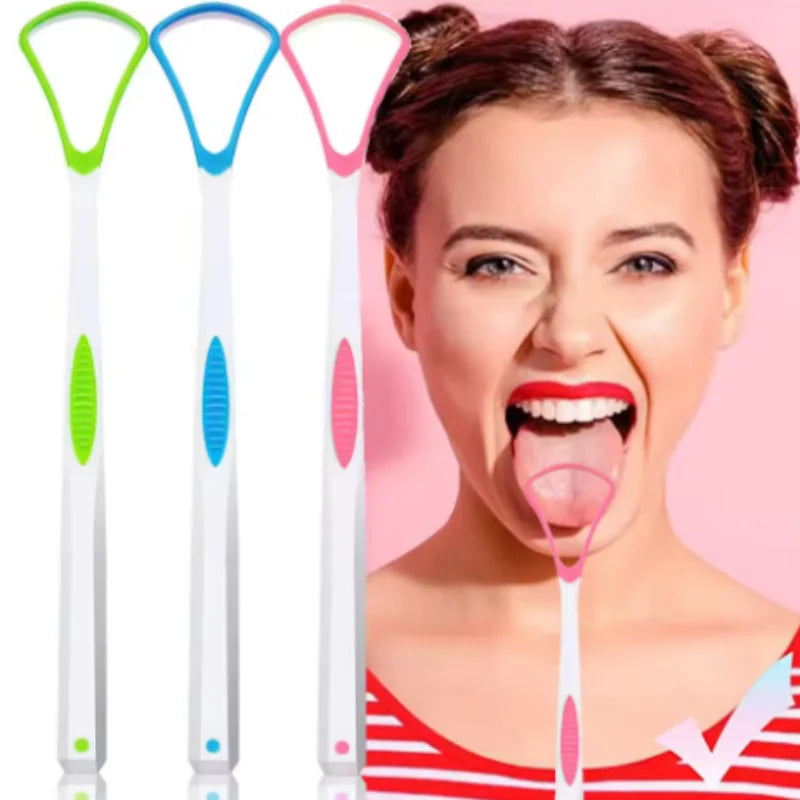 SWANS Silicone Tongue Scraper Brush – Fresh Breath Cleaner Tongue Scraper Brush SWANS