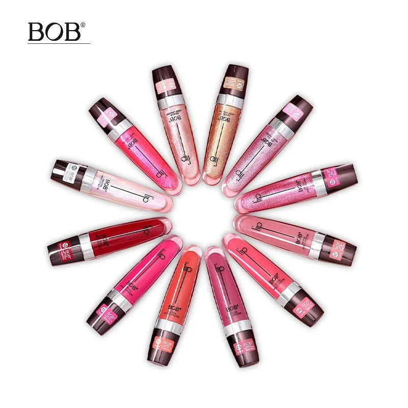 12-Color Mirror Lip Gloss – Pearl Glitter Hydrating Watery Shine Lip Gloss SWANS