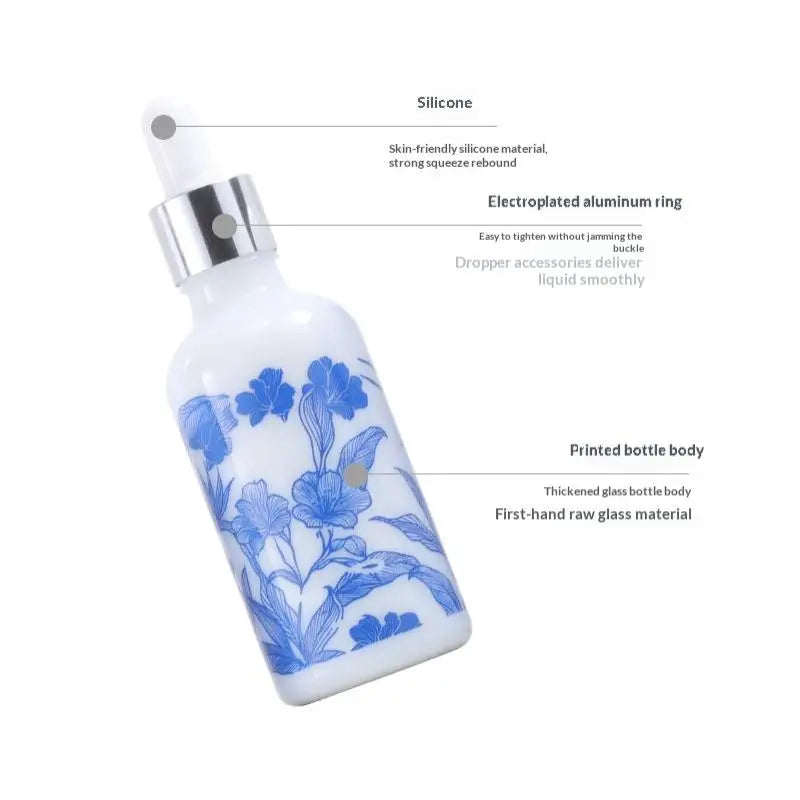 Ceramic Blue & White Porcelain Essential Oil Dropper Bottles Essential Oil Bottle SWANS