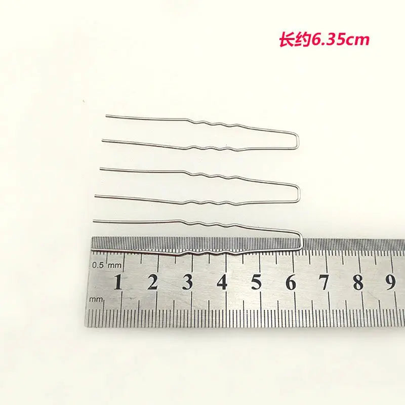 50-Pack U-Shape Metal Hair Pins – DIY Hair Jewelry Sticks Hair Pins Set SWANS