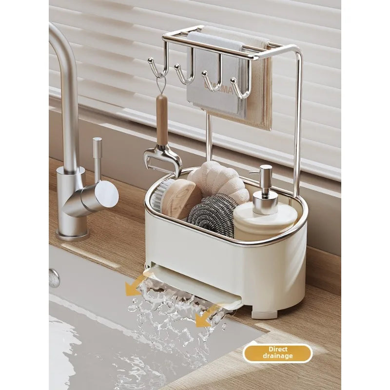 SWANS Stainless Steel Dishcloth Drain & Sink Storage Rack Kitchen Storage Rack SWANS