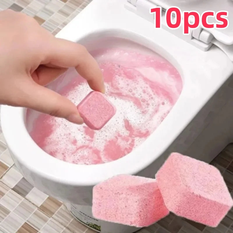 SWANS Toilet Cleaning Effervescent Tablets | 3–20 Pack Toilet Cleaning Tablets SWANS Pink 10pcs