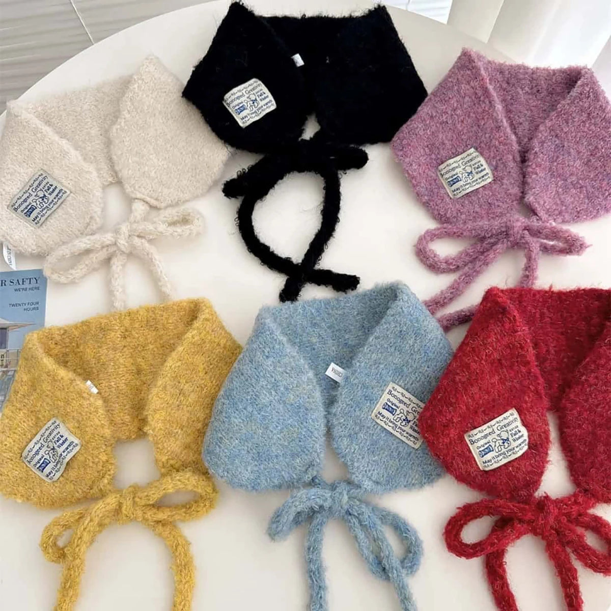 Women's Knit Earmuff Scarf – Windproof Warm Winter Neck Warmer Knit Earmuff Scarf SWANS
