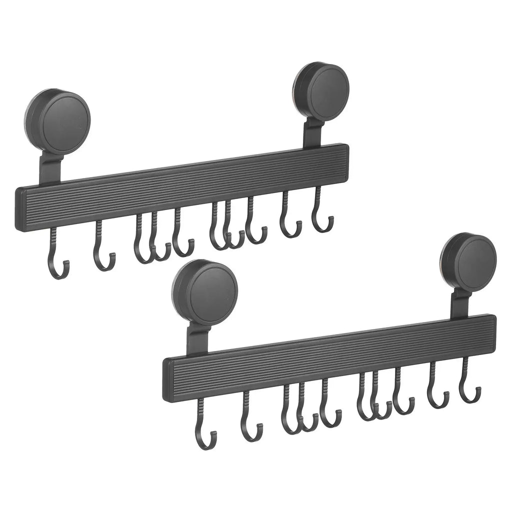 10-Hook Kitchen Suction Cup Rack – No-Drill Wall Organizer Kitchen Hook Organizer SWANS