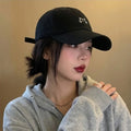 Cute Cat Embroidered Baseball Cap – Unisex Cotton Sun Hat Embroidered Baseball Cap SWANS black Adjustable