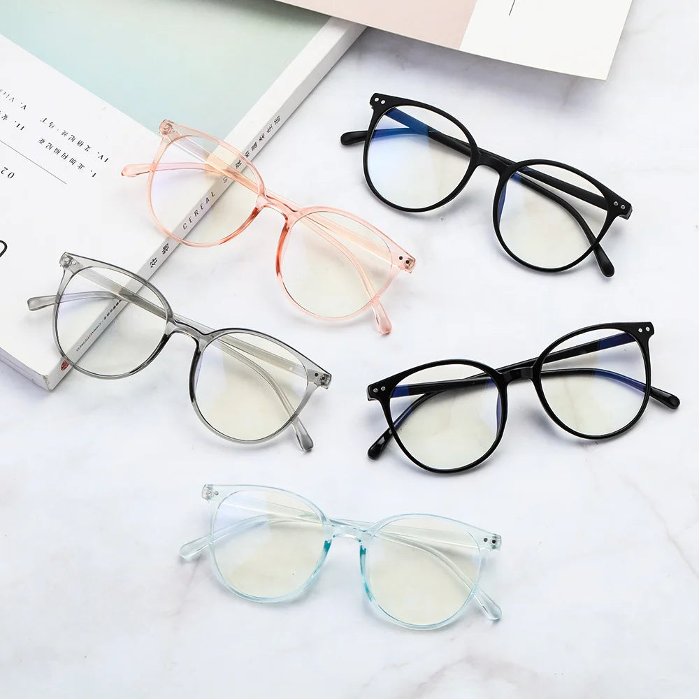 Vintage Round Blue Light Blocking Glasses – Unisex Clear Lens Blue Light Glasses SWANS