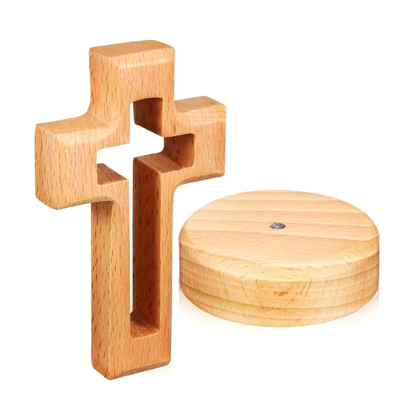 Wooden Crucifix with Jesus Statue – Church & Home Decor Religious Wood Decor SWANS