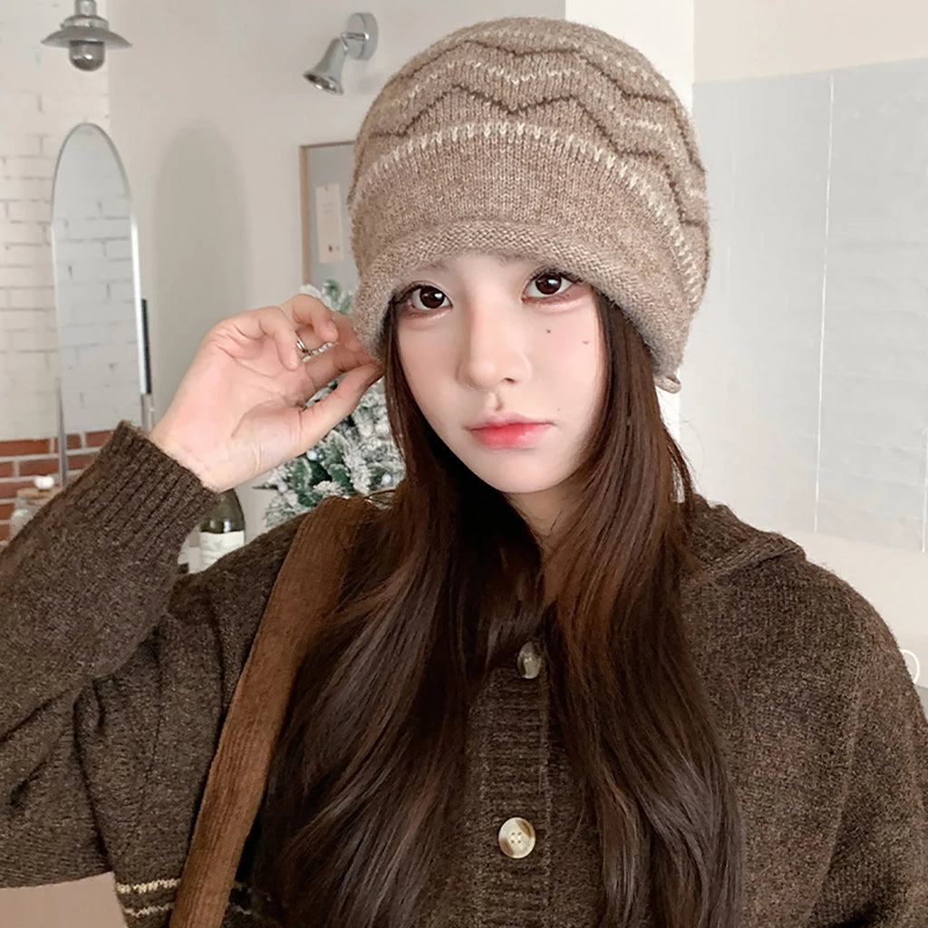 Women's Slouchy Knit Beanie – Soft Warm Winter Rolled Edge Hat Knit Winter Beanie SWANS