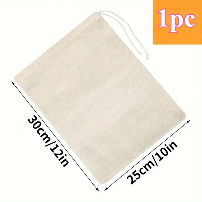 Reusable Cheesecloth Strainer Bags – Nut Milk & Coffee Filter Mesh Strainer Bag SWANS Off-white 1pc