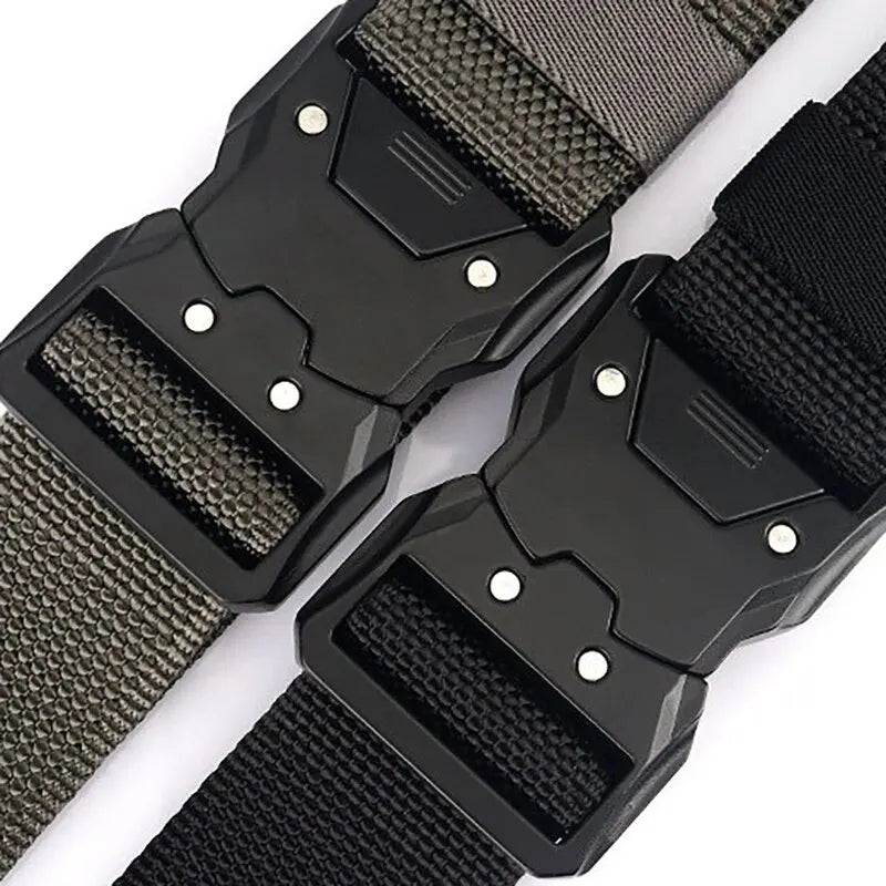 Men's Tactical Belt – Nylon Alloy Buckle Unisex Outdoor Tactical Belt SWANS