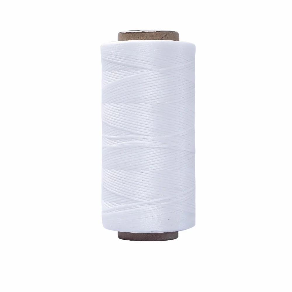 Waxed Thread Cord 0.8MM 260M – Leather & DIY Craft String Waxed Craft Thread SWANS White