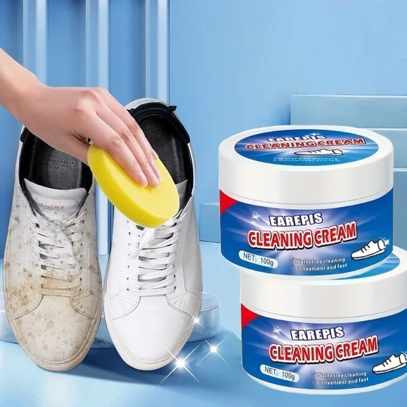 White Sneaker Cleaning Paste 100g – Waterless Stain Remover Shoe Cleaning Paste SWANS 2pcs United States