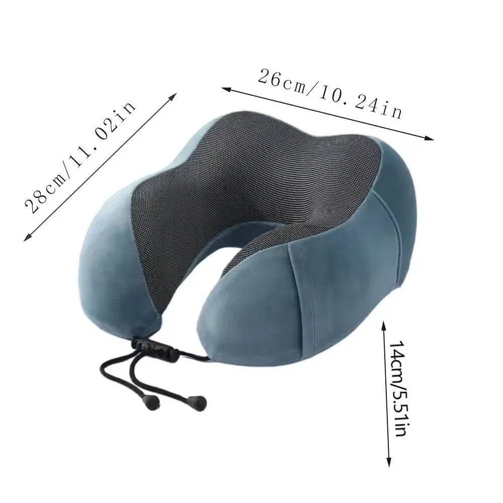 U-Shaped Memory Foam Travel Neck Pillow – Soft & Lightweight Travel Neck Pillow SWANS