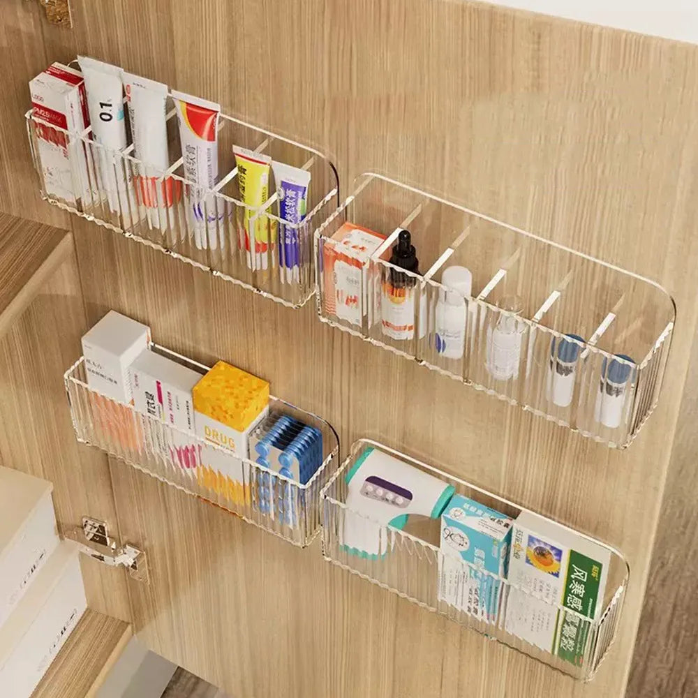 SWANS Wall Mounted Storage Box – Cosmetics & Daily Organizer Wall Storage Organizer SWANS