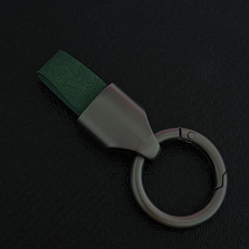 XMSJ Cowhide Leather Keychain Carabiner Belt Clip Key Ring Leather Keychain SWANS F