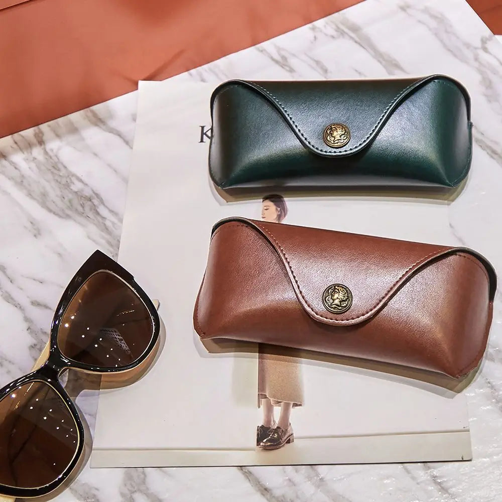 Portable Soft Leather Glasses Case – Sunglasses Holder Glasses Case SWANS