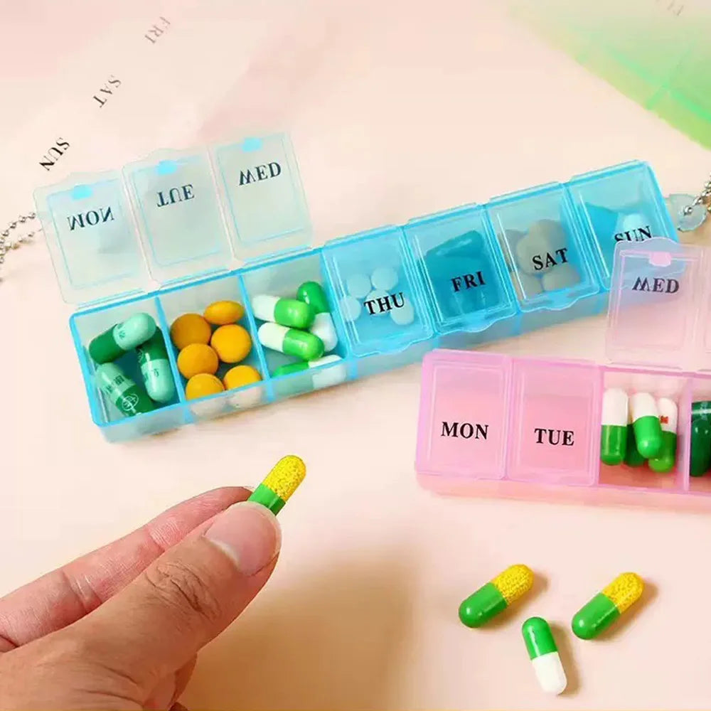 Mini 7-Grid Transparent Storage Box – Small Item Organizer Small Item Organizer SWANS