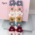 Kids Fabric Flower Hair Clips – Cute Girls Barrettes 7/14 Pcs Kids Hair Clips SWANS 7pcs