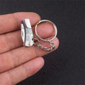 Mini Folding Knife Keychain – 5cm Stainless Steel EDC Tool Folding Knife Keychain SWANS White 2