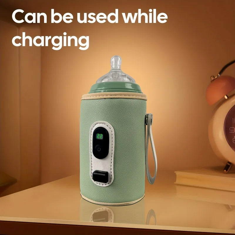 Portable USB Baby Bottle Warmer – 5-Temp Digital Display Baby Bottle Warmer SWANS