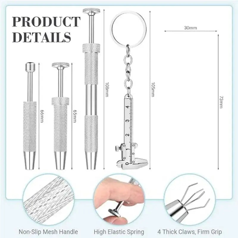 Piercing Bead Grabber Tool Kit – Flat Head Pin & Thread Set Piercing Tool Kit SWANS