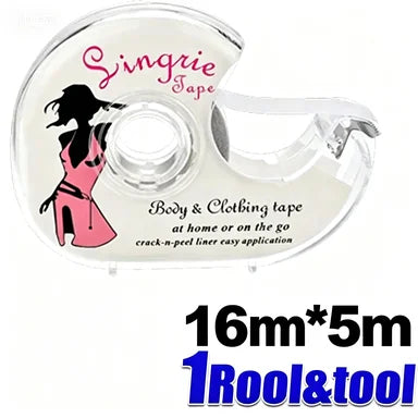 Women's Double-Sided Fashion Tape – 5 Rolls Clothing Body Tape Fashion Clothing Tape SWANS One Size 1roll and tool