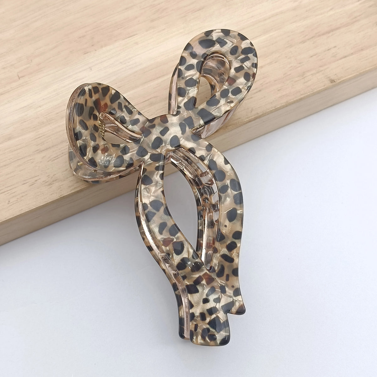 Women's Bow Hair Claw Clip – Acetate Luxury Headdress Bow Hair Claw Clip SWANS 01