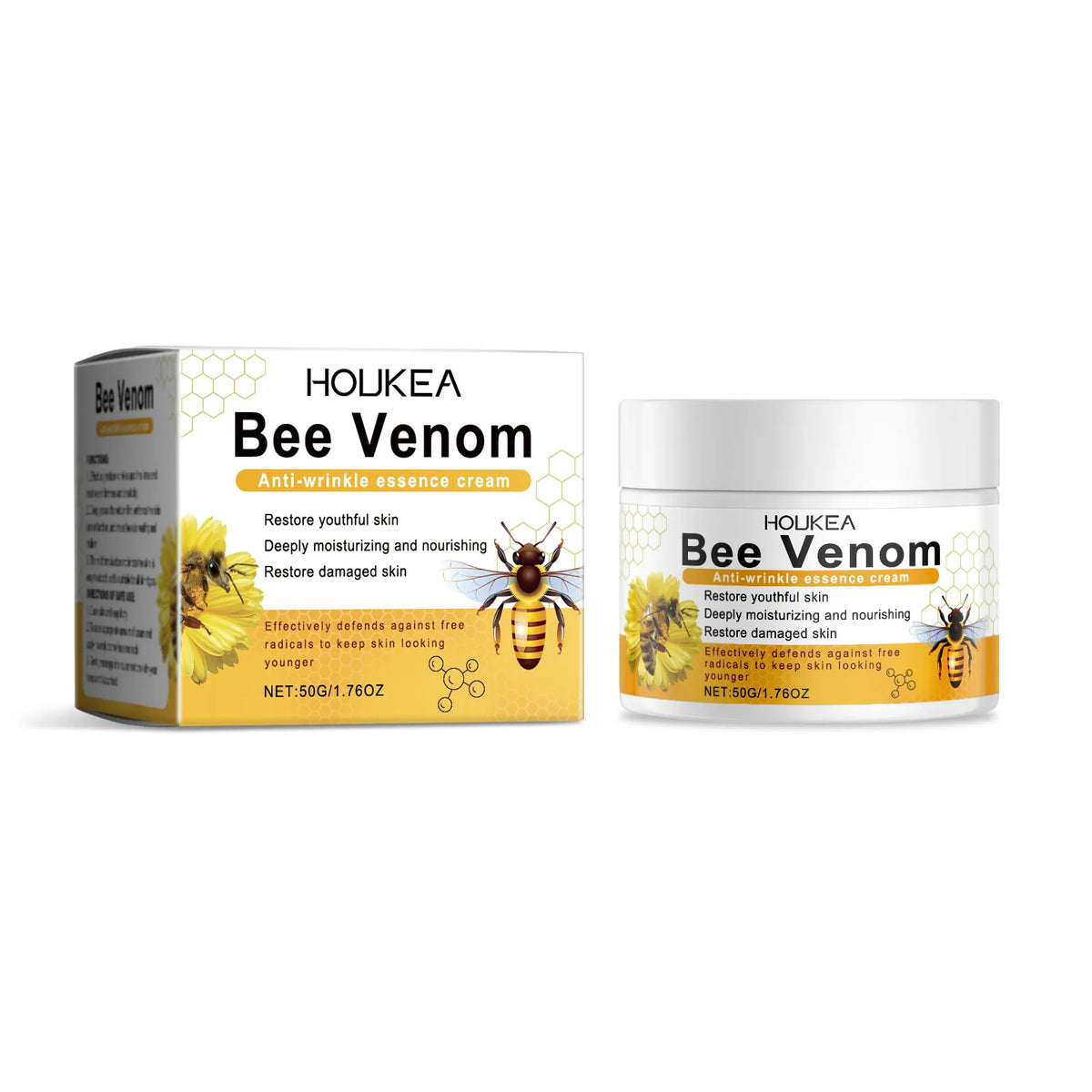 WEST MONTH Bee Venom Essence Cream & Facial Oil Set 50g Face Cream & Serum SWANS 50g Boxed