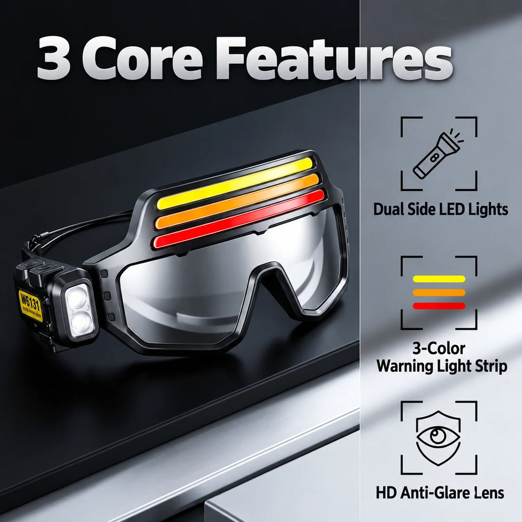 SWANS LED Headlamp Glasses – Motion Sensor & Rechargeable LED Headlamp Glasses SWANS
