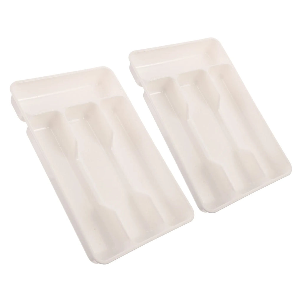 2-Pack Stackable Cutlery Organizer Tray | Utensil Storage Utensil Organizer Tray SWANS Default Title