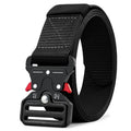 Unisex Tactical Polyester Belt – Outdoor Sports & Casual Tactical Outdoor Belt SWANS StyleA-Black 125cm