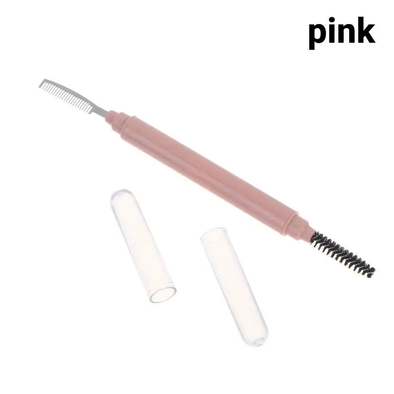 YOVIP Dual-End Eyebrow Brush & Brow Comb Grooming Tool Eyebrow Grooming Tool SWANS Pink