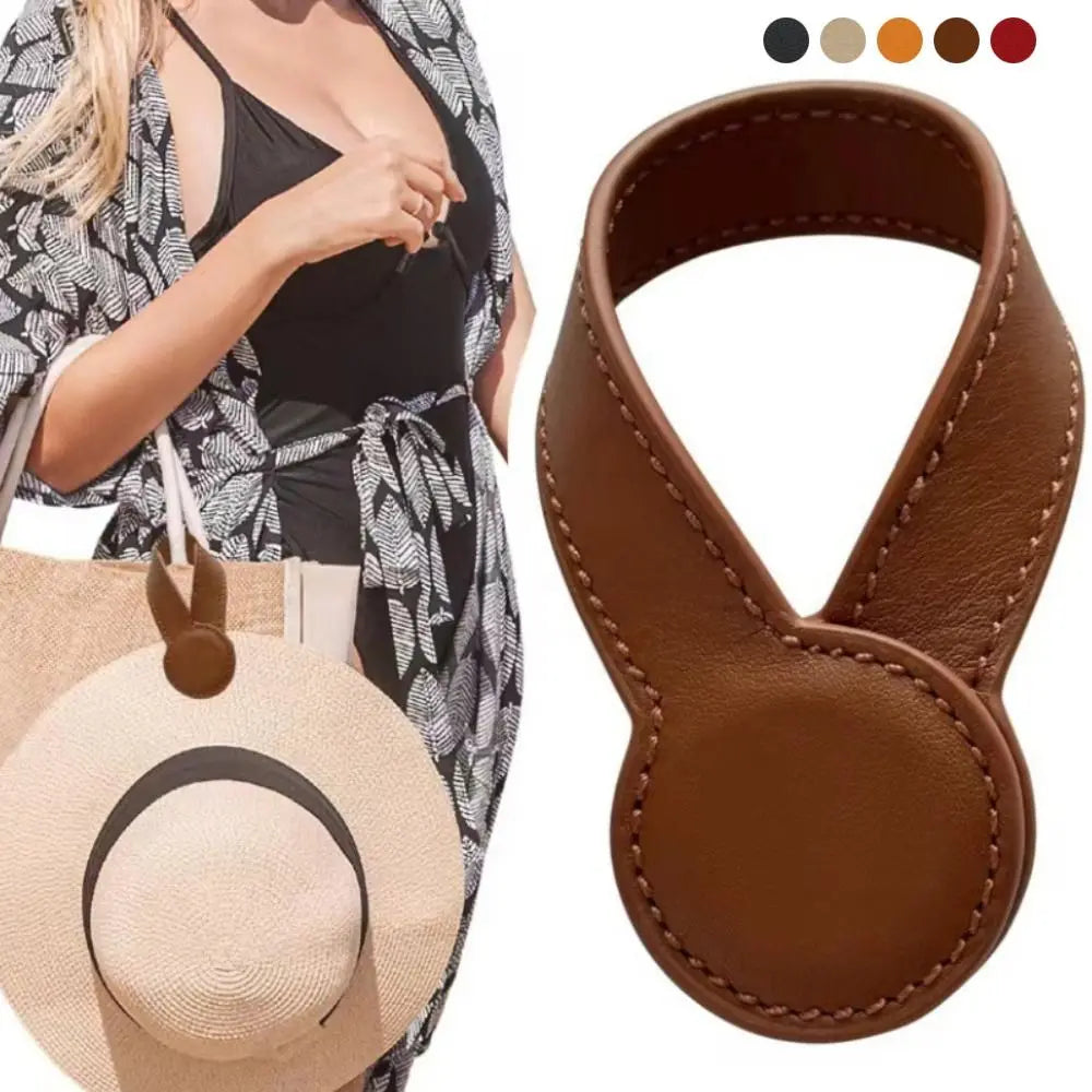 Magnetic Hat Clip PU Leather Travel Hat Holder & Keeper Travel Hat Clip SWANS