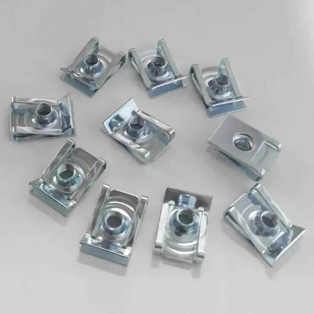 M4 M5 M6 M8 U-Clip Nut Fasteners 10pc – Auto Body Panel Kit U-Clip Nut Fasteners SWANS