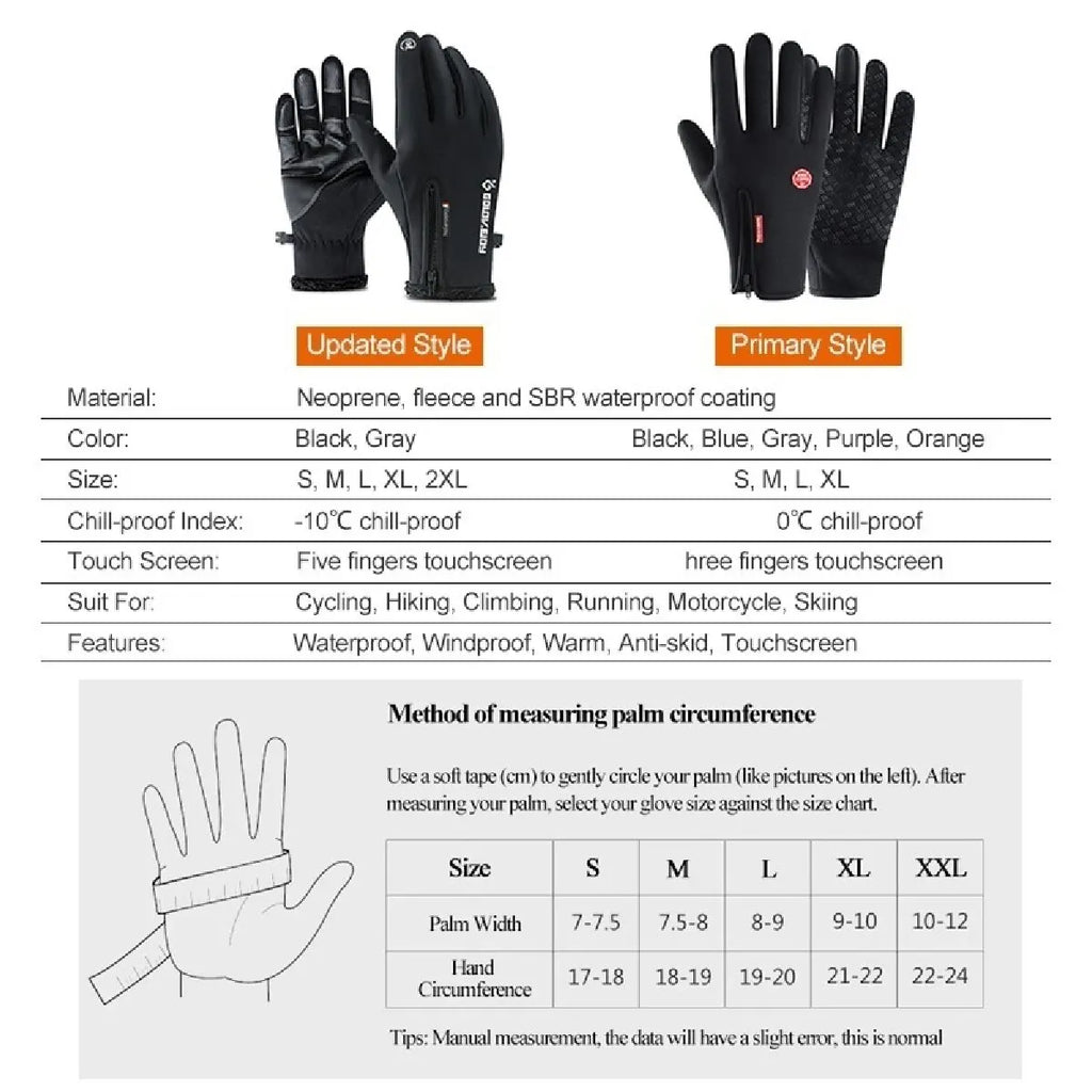SWANS Winter Cycling Gloves – Windproof Touchscreen Full Finger Cycling Gloves SWANS