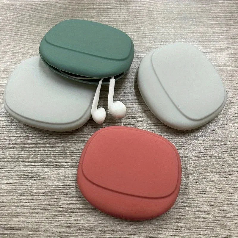 Silicone Headphone Case & Anti-Tangle Cable Organizer Bag Headphone Storage Case SWANS