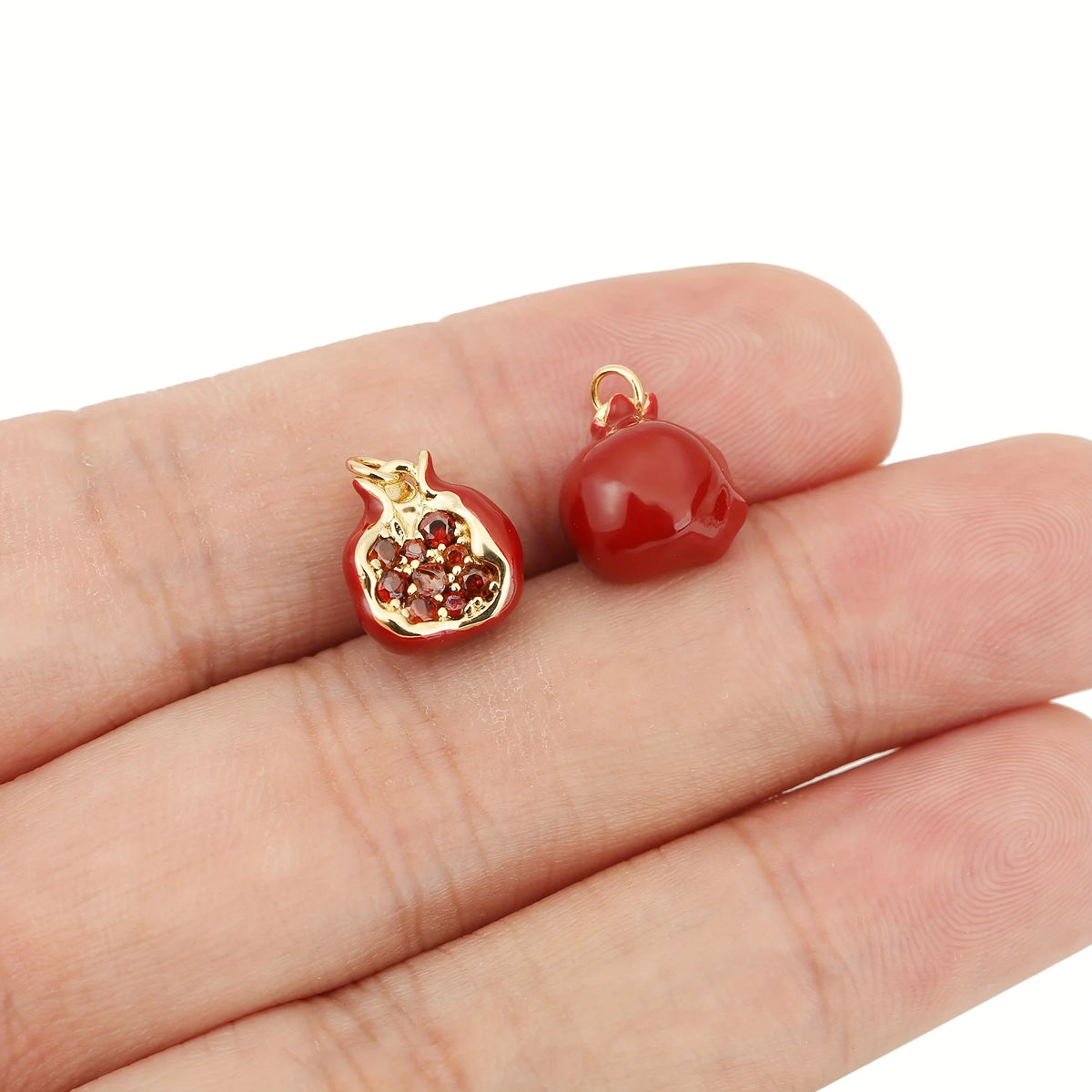 3-Pack Copper Inlay Pomegranate Pendant – Unisex DIY Jewelry Jewelry Pendant Set SWANS