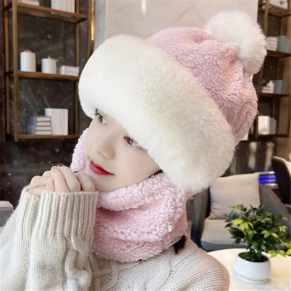 SWANS Winter Windproof Beanie & Neck Warmer Scarf Set Winter Beanie Hat Set SWANS
