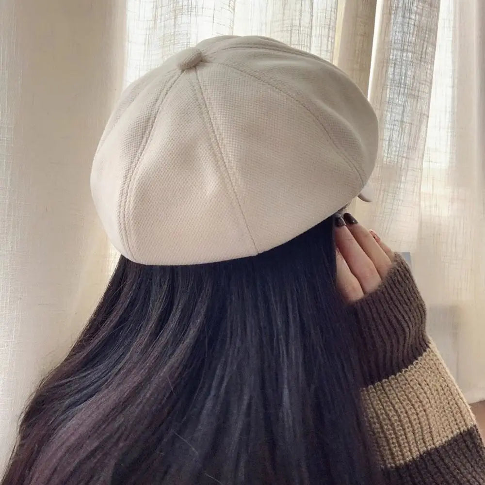 Women's Winter Beret Hat – Vintage Woolen Octagonal Cap Winter Beret Hat SWANS