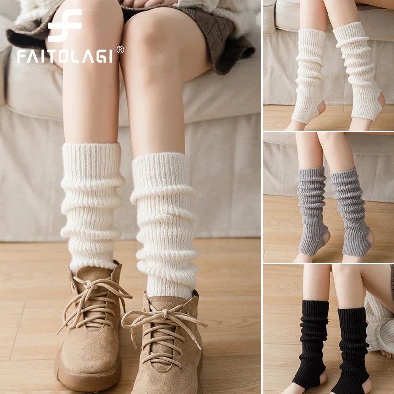 Women's Knit Leg Warmers – Harajuku Lolita Calf Socks Knit Leg Warmers SWANS