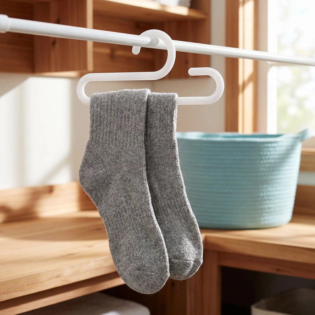 100-Pack Non-Slip Plastic Sock Hanger Display & Laundry Clips Sock Hanger Clips SWANS Default Title