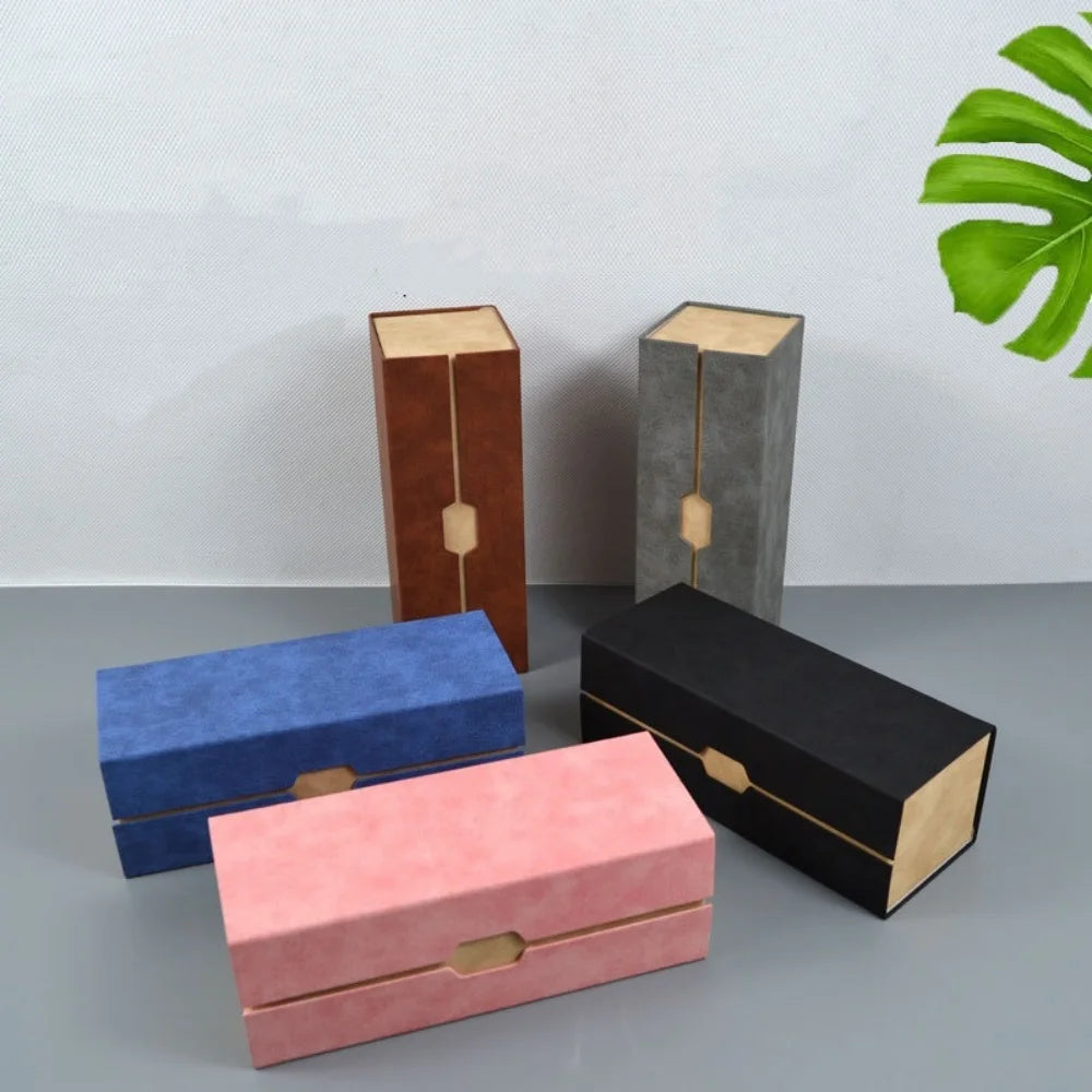 Double Layer PU Leather Glasses Case – 2 Pair Eyewear Storage Eyewear Storage Case SWANS