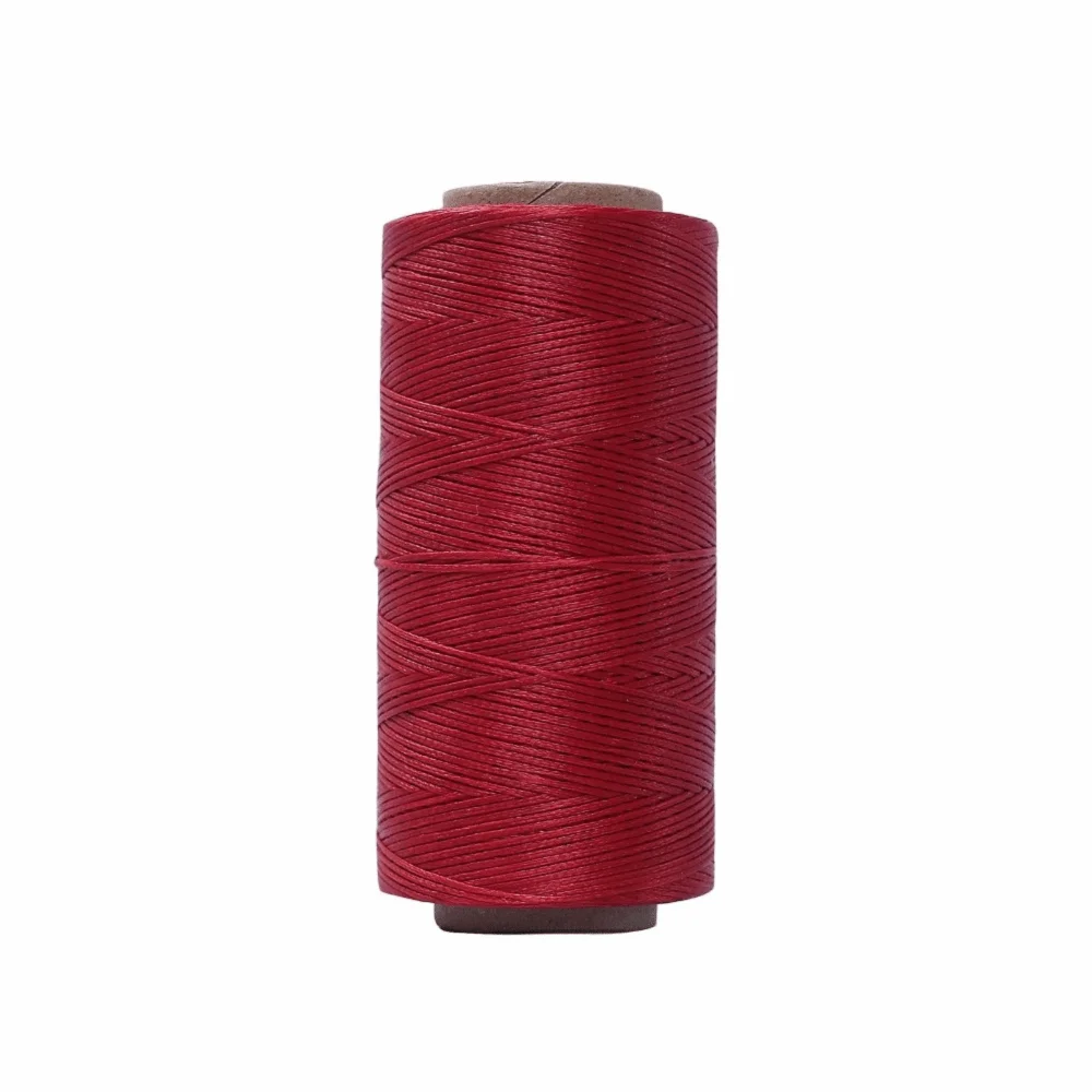 Waxed Thread Cord 0.8MM 260M – Leather & DIY Craft String Waxed Craft Thread SWANS Red