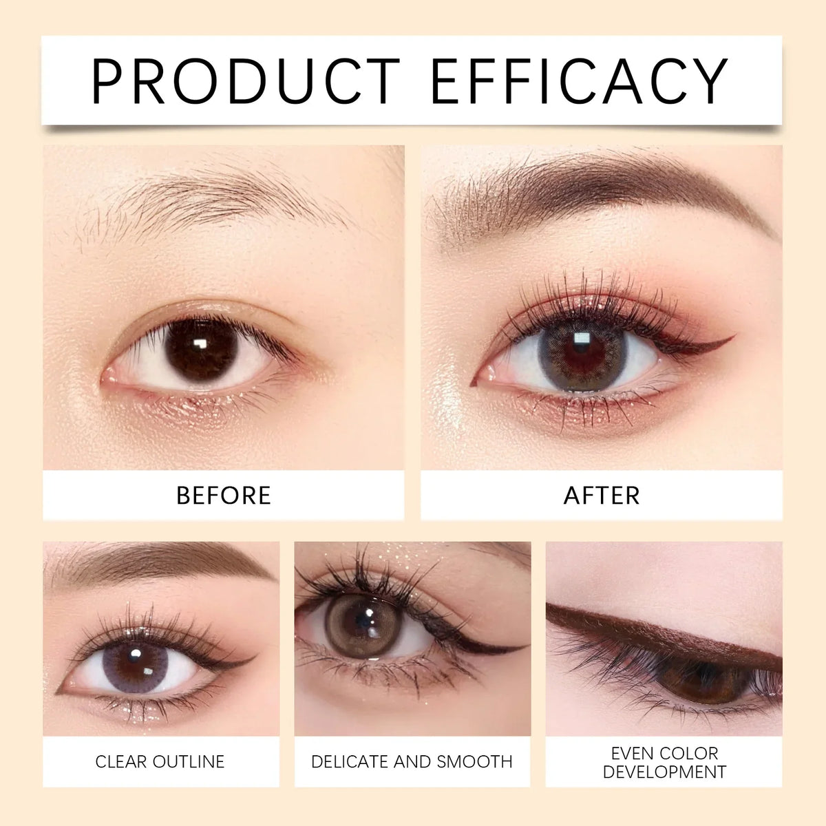 Zephoco 24H Waterproof Eyeliner Pencil – 7 Shades Matte Eyeliner Pencil SWANS