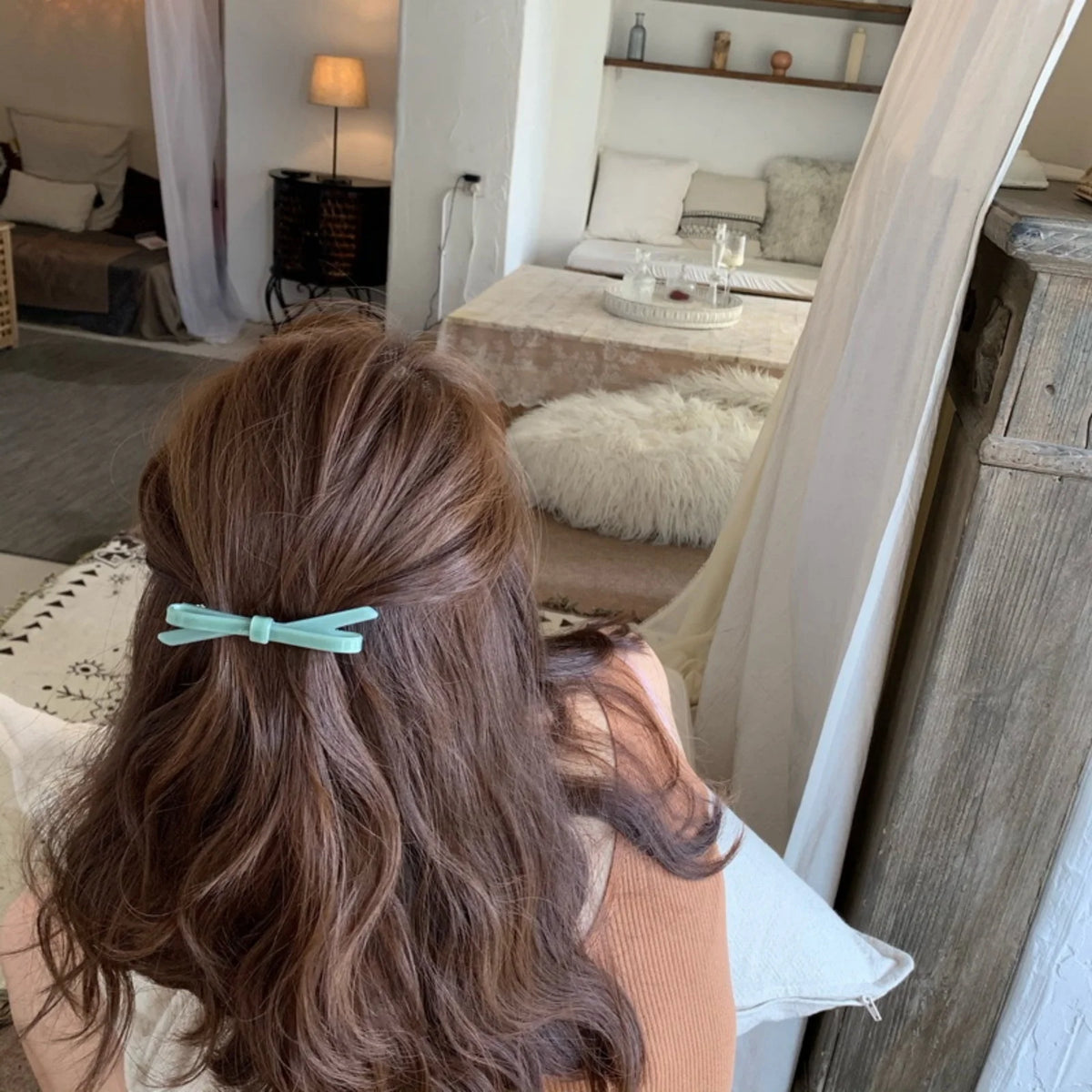Korean Bow Hair Clips – Acetate Barrettes for Women & Girls Hair Clip Barrette SWANS