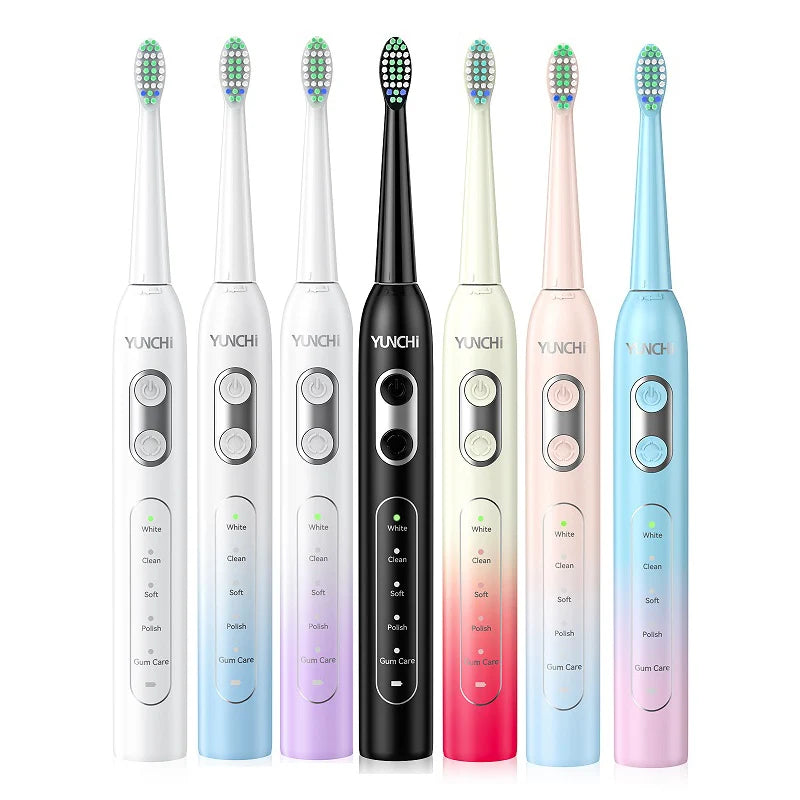 YUNCHI C2 Sonic Electric Toothbrush – 5 Modes, USB-C, 8 Heads Sonic Electric Toothbrush SWANS