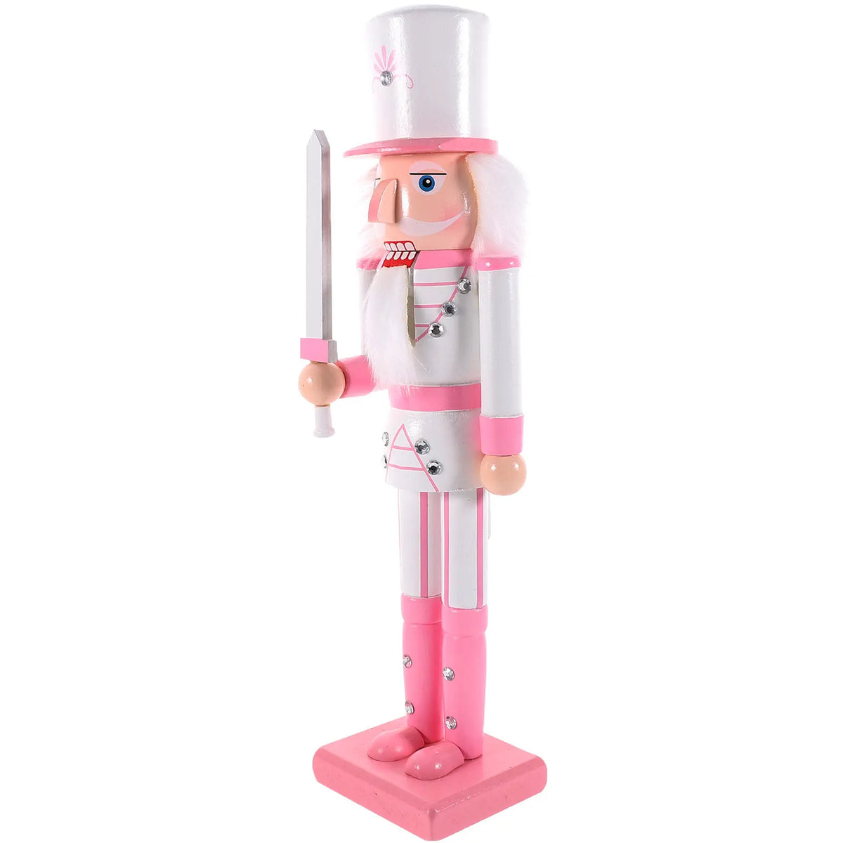 Wooden Nutcracker Soldier Christmas Desktop Ornament | ROSENICE Christmas Nutcracker Figurine SWANS