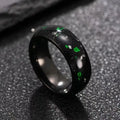 8MM Abalone Shell Inlay Stainless Steel Ring – Wedding Band Shell Inlay Ring SWANS G and W Steel color 11