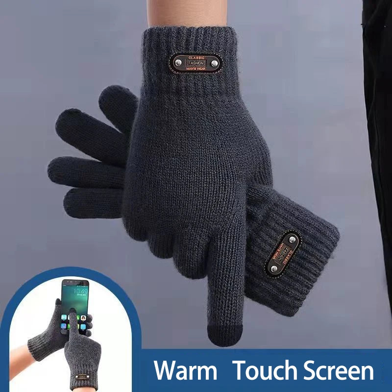 SWANS Thermal Knit Cycling Gloves Touchscreen Windproof Men Cycling Gloves SWANS