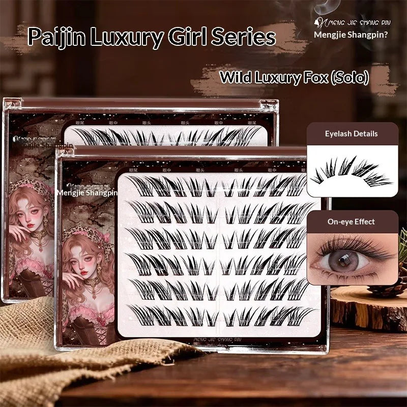 Self-Adhesive Glue-Free Cluster Lashes – Natural Cat Eye Look False Eyelashes SWANS